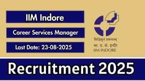 IIM Indore Career Services Manager Recruitment 2025 - Apply Offline