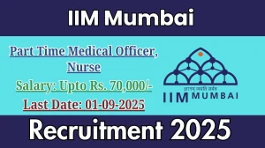 IIM Mumbai Recruitment 2025 - Apply Online for 01 Part Time Medical Officer, Nurse Posts