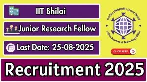 IIT Bhilai Junior Research Fellow Recruitment 2025 - Apply Offline