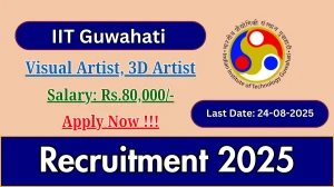 IIT Guwahati Recruitment 2025 - Apply Offline for 02 Visual Artist, 3D Artist Posts
