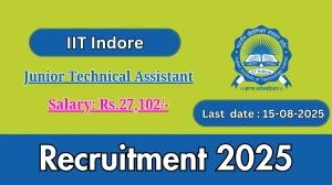 IIT Indore Junior Technical Assistant Recruitment 2025 - Apply Online