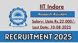 IIT Indore Research Assistant Recruitment 2025 - Apply Offline