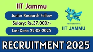 IIT Jammu Junior Research Fellow Recruitment 2025 - Apply Online