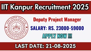 IIT Kanpur Deputy Project Manager Recruitment 2025 - Apply Online IIT Kanpur Deputy Project Manager Recruitment 2025 - Apply Online