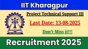 IIT Kharagpur Project Technical Support  III Recruitment 2025 - Apply Online