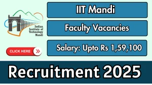 IIT Mandi Faculty Recruitment 2025 - Apply Online