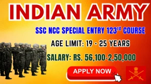 Indian Army SSC NCC Special Entry Recruitment 2025 - Apply Online for 70 Posts