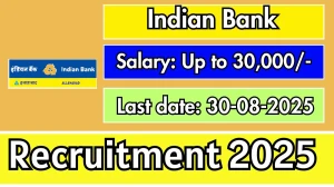 Indian Bank Recruitment 2025 - Apply Offline for Attender, Faculty Posts