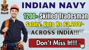 INDIAN NAVY Tradesman Skill Recruitment 2025 Notification Out - Apply Online for 1315 Posts