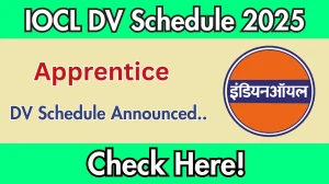 IOCL Apprentice DV Schedule 2025: Check Document Verification Date @ iocl.com