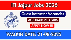ITI Jajpur Guest Instructor Recruitment 2025 – Walk in