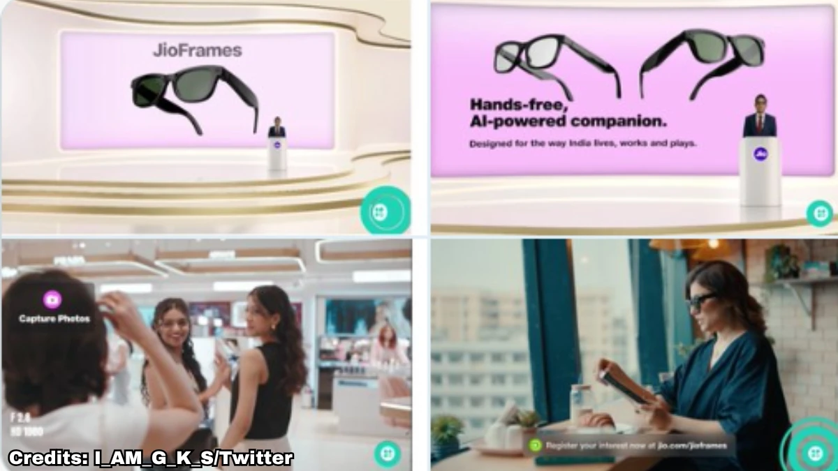 Jio Enters Smart Glasses Market with JioFrames, Enhances AI with Reels for Riya