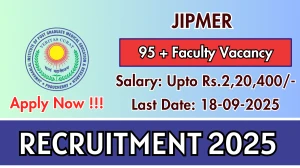 JIPMER Faculty Recruitment 2025 - Apply Online for 98 Posts