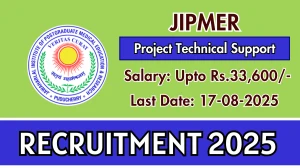 JIPMER Project Technical Support Recruitment 2025 - Apply Offline