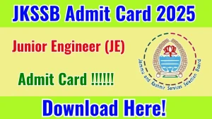 JKSSB JE Admit Card 2025 Out – Download Link at jkssb.nic.in
