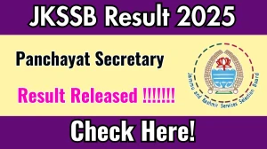 JKSSB Panchayat Secretary Result 2025 Out at jkssb.nic.in, Direct Link to Download Result PDF Here JKSSB Panchayat Secretary Result 2025 Out at jkssb.nic.in, Direct Link to Download Result PDF Here