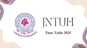 JNTUH Time Table 2025 Out @ jntuh.ac.in Details Here