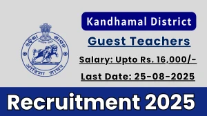 Kandhamal District Guest Teachers Recruitment 2025 - Apply Offline for 58 Posts