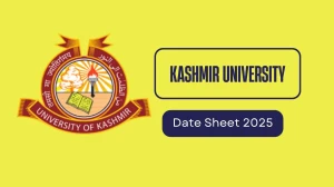 Kashmir University Date Sheet 2025 Announced @ uok.edu.in Details Here