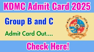KDMC Group B and C Admit Card 2025 OUT Download Link kdmc.gov.in KDMC Group B and C Admit Card 2025 OUT Download Link kdmc.gov.in