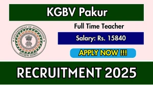 KGBV Pakur Full Time Teacher Recruitment 2025 - Apply Offline for 11 Posts
