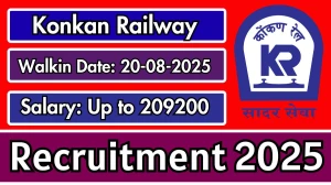 Konkan Railway Deputy General Manager Recruitment 2025 – Walk in for 2 Posts