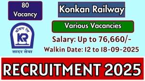 Konkan Railway Recruitment 2025 – Walk in for 80 Assistant Electrical Engineer, Technical Assistant and More Posts