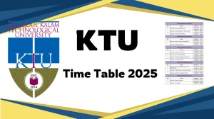 KTU Time Table 2025 Announced @ ktu.edu.in Details Here