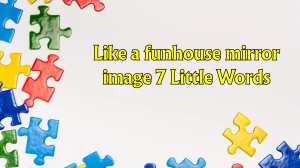 Like a funhouse mirror image 7 Little Words 9 letters Answer