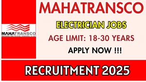 MAHATRANSCO Electrician Recruitment 2025 - Apply Online for 37 Posts
