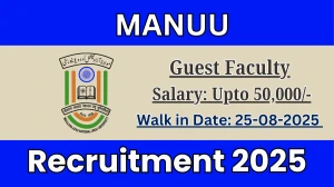 MANUU Guest Faculty Recruitment 2025 – Walk in