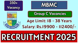 MBMC Group C Recruitment 2025 - Apply Online for 358 Posts