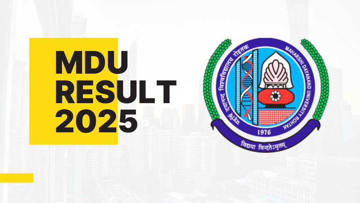 MDU Result 2025 Out at mdurtk.in Direct Link to Download 1st, 2nd Sem Result
