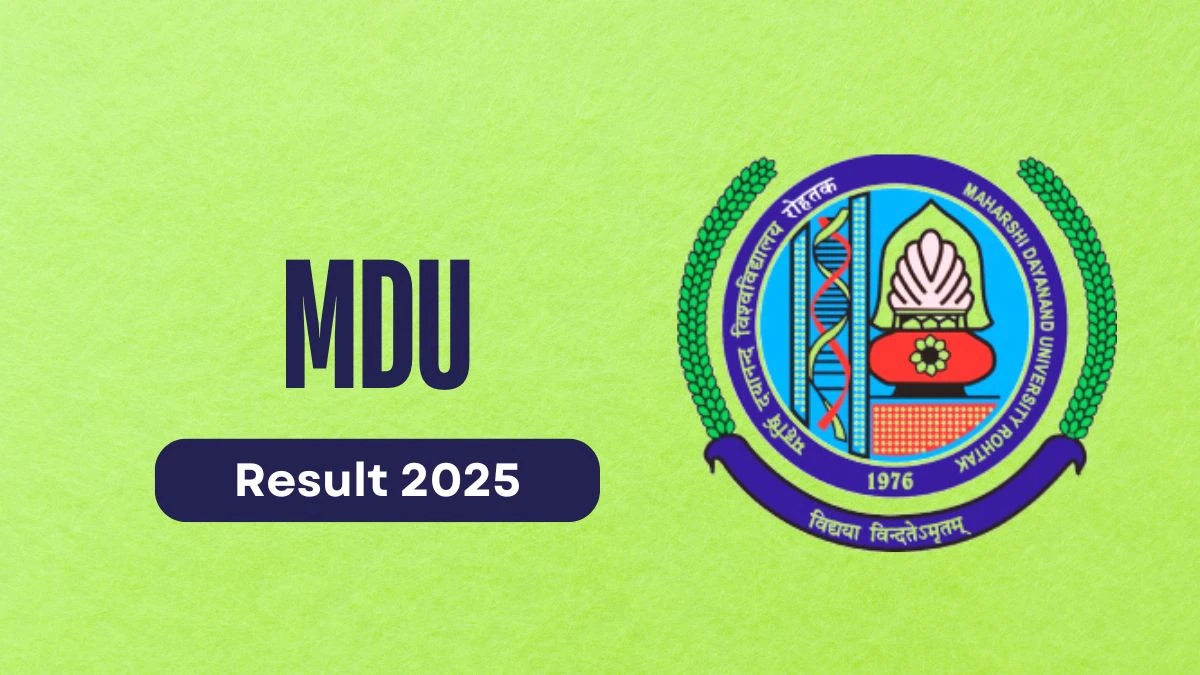 MDU Result 2025 Out at mdurtk.in Direct Link to Download 2nd, 4th, 6th, 8th, 9th, 10th Sem Result