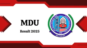 MDU Result 2025 Released at mdurtk.in Direct Link to Download 1st, 2nd, 3rd Sem Result