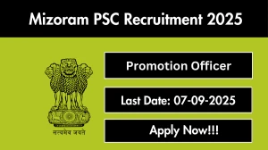 Mizoram PSC Promotion Officer Recruitment 2025 - Apply Online
