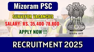 Mizoram PSC Surveyor Recruitment 2025 - Apply Online for 30 Posts Mizoram PSC Surveyor Recruitment 2025 - Apply Online for 30 Posts