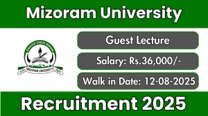 Mizoram University Guest Lecture Recruitment 2025 – Walk in