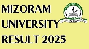 Mizoram University Result 2025 Released at mzu.edu.in Direct Link to Download PG Course Result