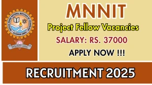 MNNIT Allahabad Project Fellow Recruitment 2025 - Apply Offline for 02 Posts MNNIT Allahabad Project Fellow Recruitment 2025 - Apply Offline for 02 Posts