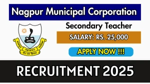 Nagpur Municipal Corporation Secondary Teacher Recruitment 2025 – Walk in for 20 Posts