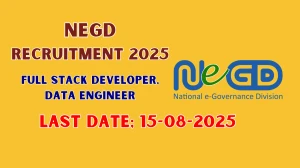 NeGD Recruitment 2025 - Apply Online for 06 Full Stack Developer, Data Engineer Posts