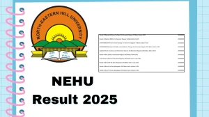 NEHU Result 2025 Released at nehu.ac.in Direct Link to Download 1st and 3rd Semester Result