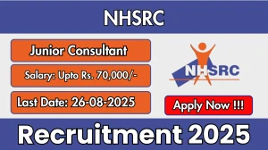 NHSRC Junior Consultant Recruitment 2025 - Apply Online