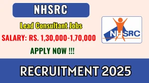 NHSRC Lead Consultant Recruitment 2025 - Apply Online NHSRC Lead Consultant Recruitment 2025 - Apply Online