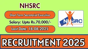 NHSRC Short Term Secretarial Executive Recruitment 2025 - Apply Online