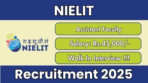 NIELIT Assistant Faculty Recruitment 2025 – Walk in