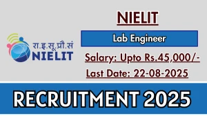 NIELIT Lab Engineer Recruitment 2025 - Apply Offline