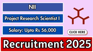 NII Project Research Scientist I Recruitment 2025 - Apply Offline