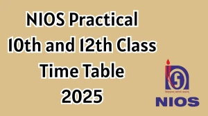 NIOS Practical 10th and 12th Class Time Table 2025 Announced @ nios.ac.in Details Here
